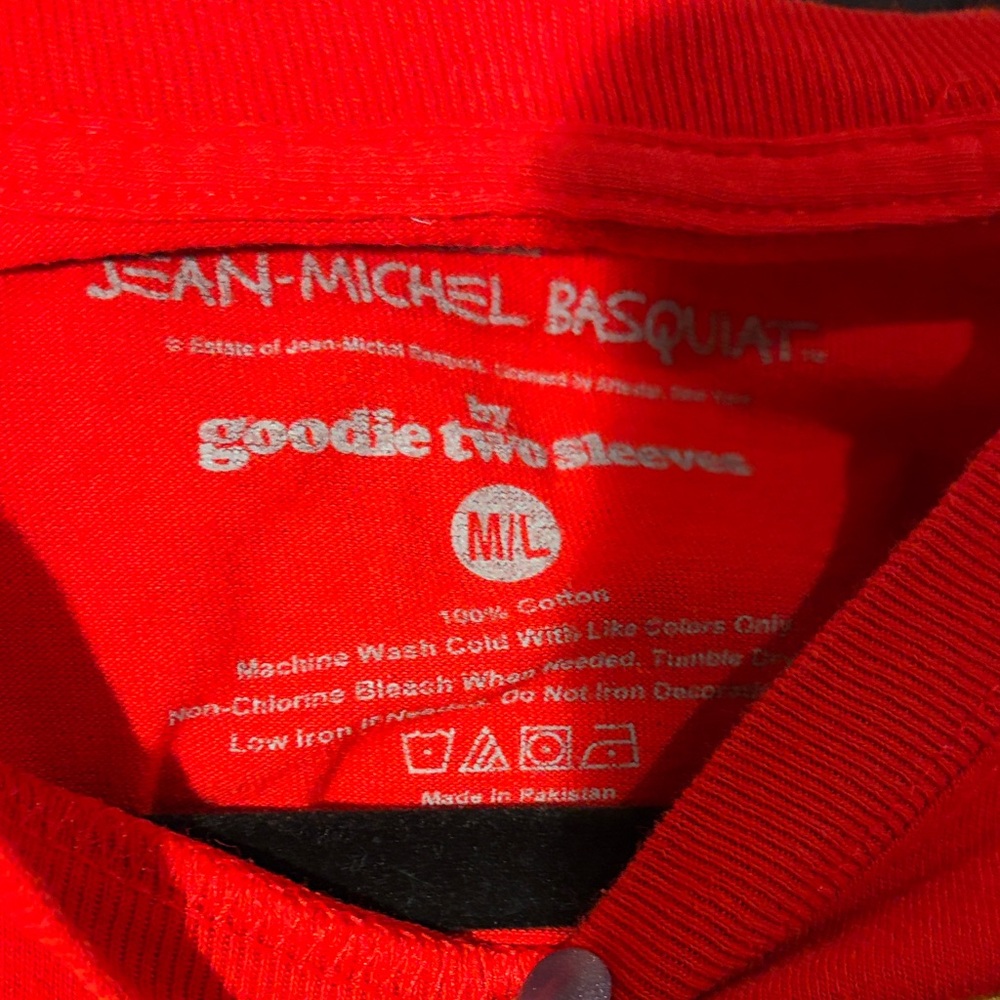 Graphic Cropped Long Sleeve Shirt in Red M/L - Picture 4 of 4
